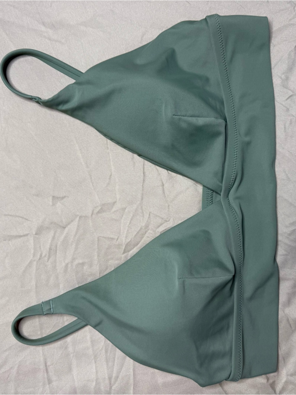 aerie Soft Triangle Bralette in Sage XL